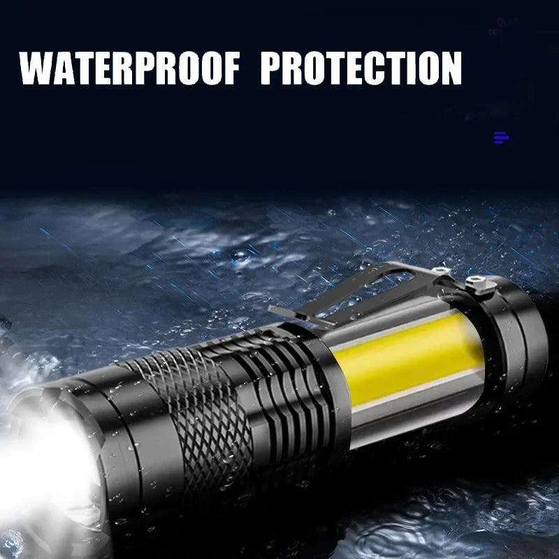 ESMARTER Mini LED Flashlight – USB Rechargeable Zoomable Torch
