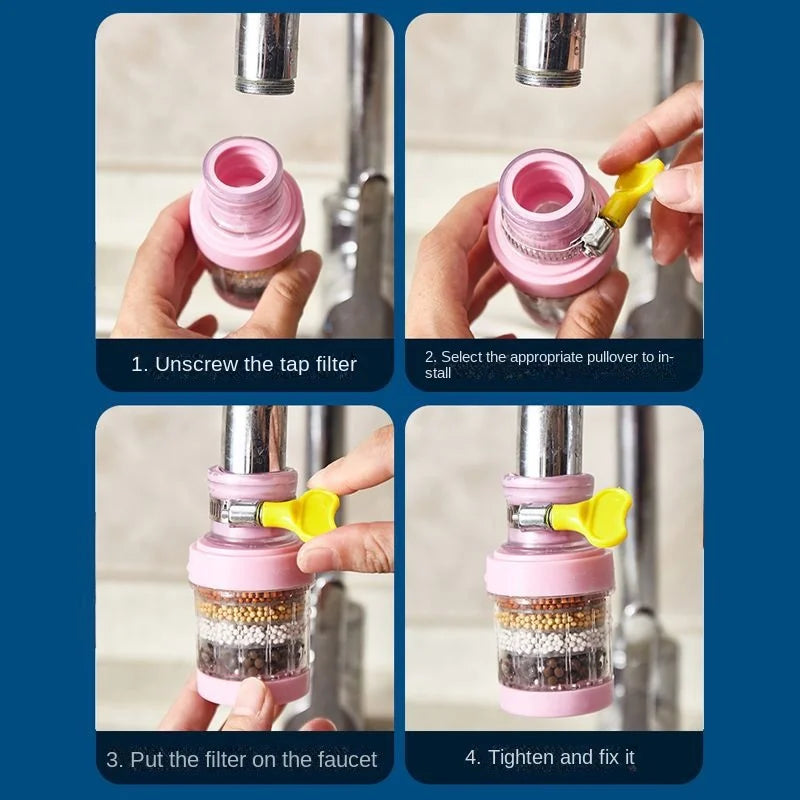 Faucet Filter Kitchen Household Water Purification Tool Six-layer