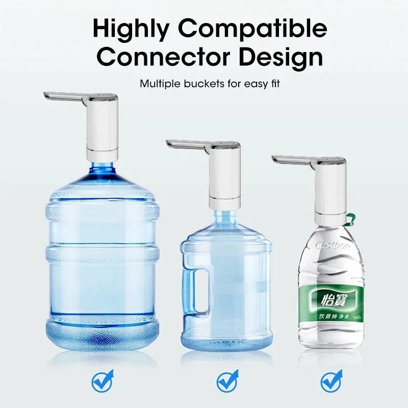 Water Dispensers Foldable Water Bottle Pump Automatic Dispenser Pump Button Control Portable Electric Water Dispenser for Home Zpaxo