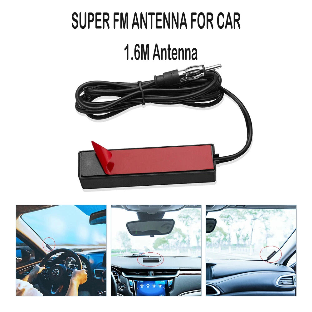 Universal Hidden Amplified Antenna Kit 12V Electronic Stereo AM/FM Radio Fits Car Truck Motorcycle Boat Golf Cart Campers Zpaxo