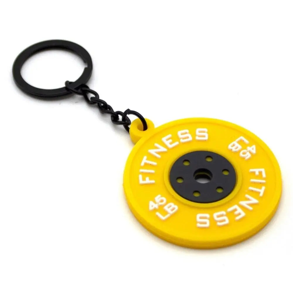 Mini Barbell Plates Key Chain Dumbbell Creative Barbell Plates Keyring Jewelry Simulation Fitness Series Pendant Bodybuilder Zpaxo