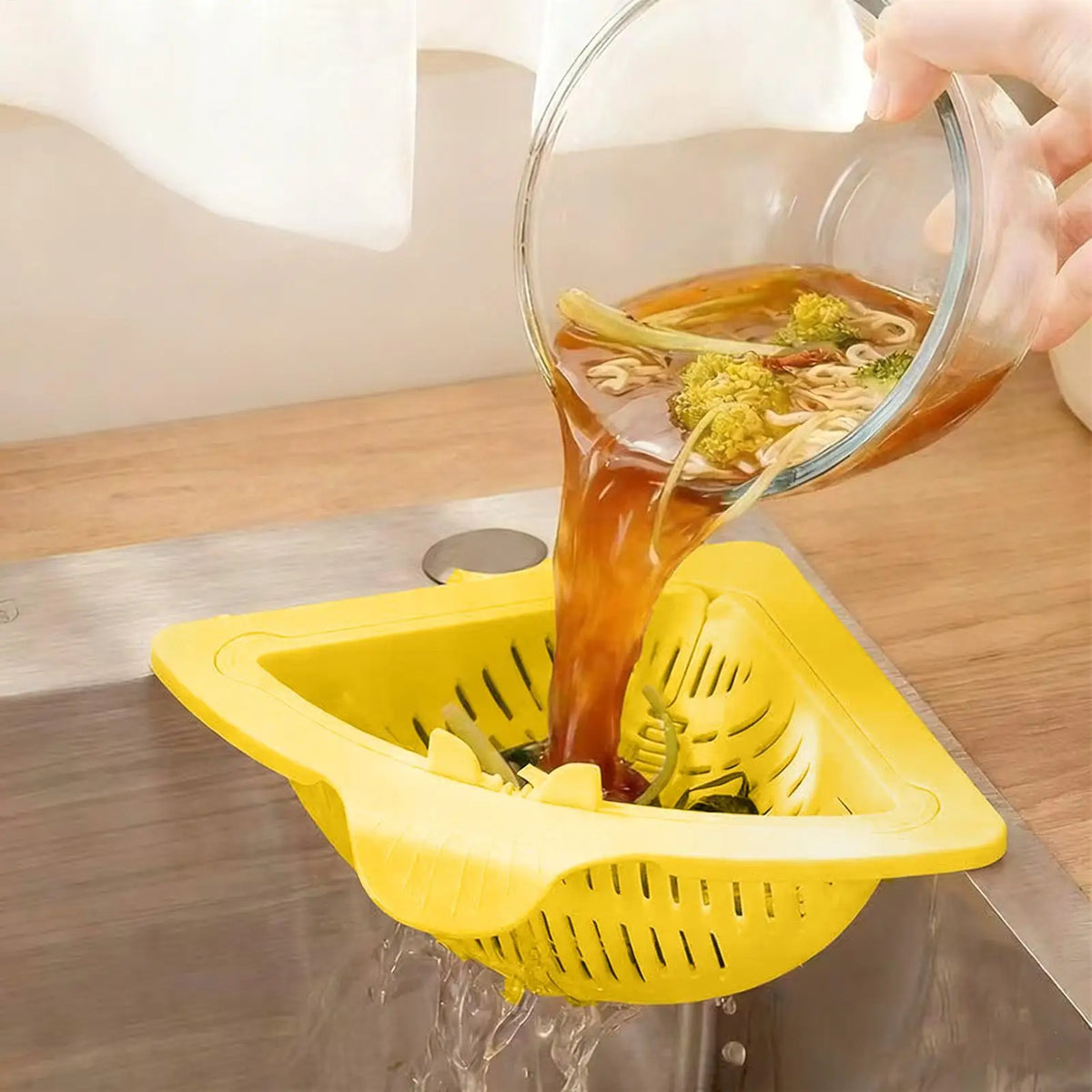 Magnetic Sink Drain Basket Stainless Steel Anti Clog Strainer Corner Zpaxo