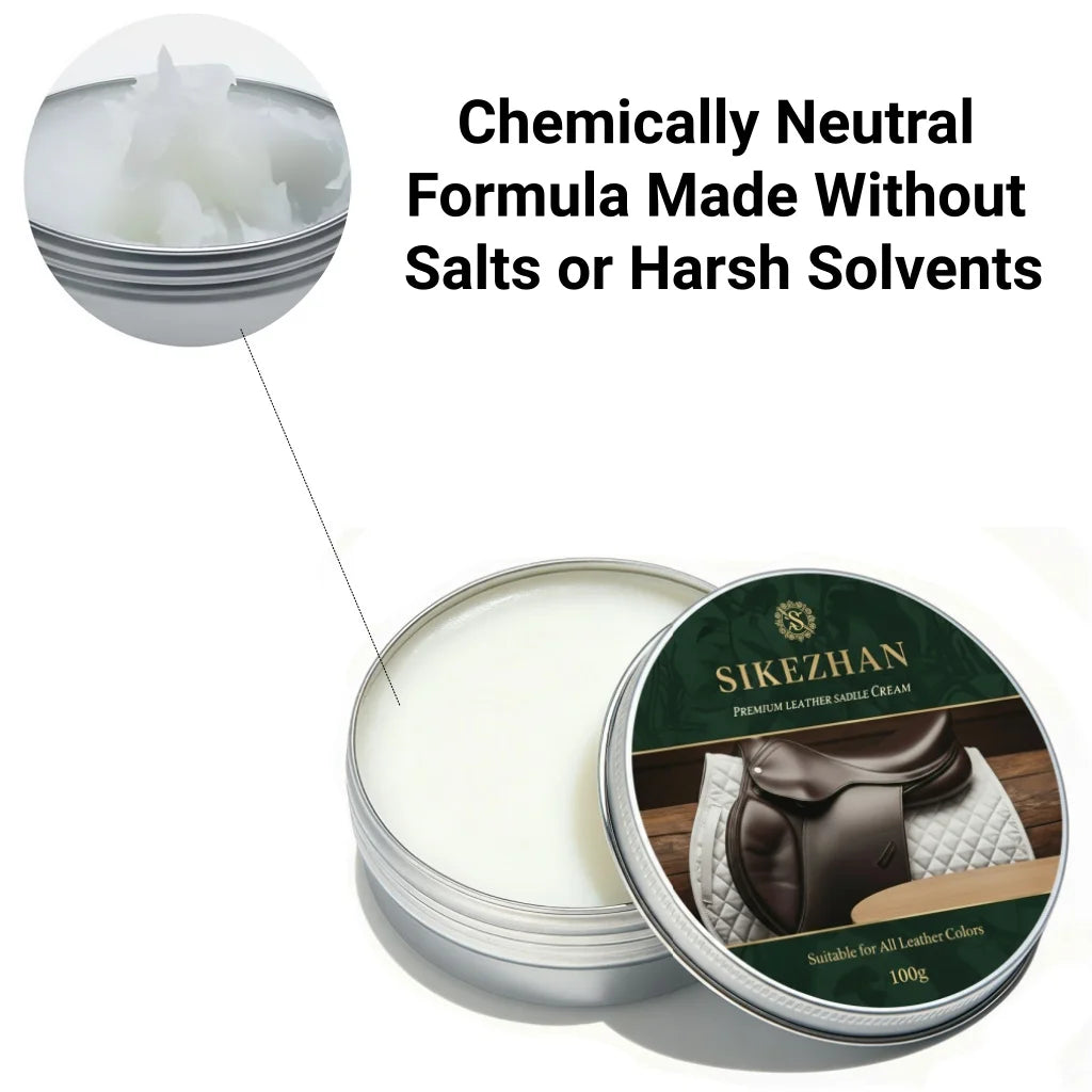 Professional High Quality Leather Saddle Cream Nourishing Softening Anti‑Crack Conditioner for Horse Saddles Cleaner Polishing Zpaxo