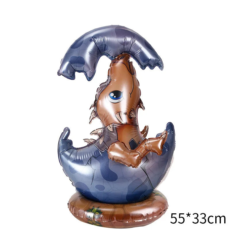 4D Giant Walking Dinosaur Foil Balloons Jungle Animal Childrens Zpaxo Fluorescence Yellow As shown
