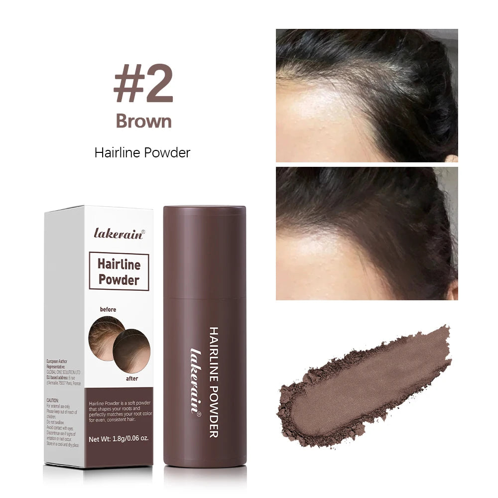 Waterproof Sweat-proof Hairline Powder Long Lasting Natural Hair Shadow Forehead Hair Gaps Coverage Makeup Zpaxo 2brown