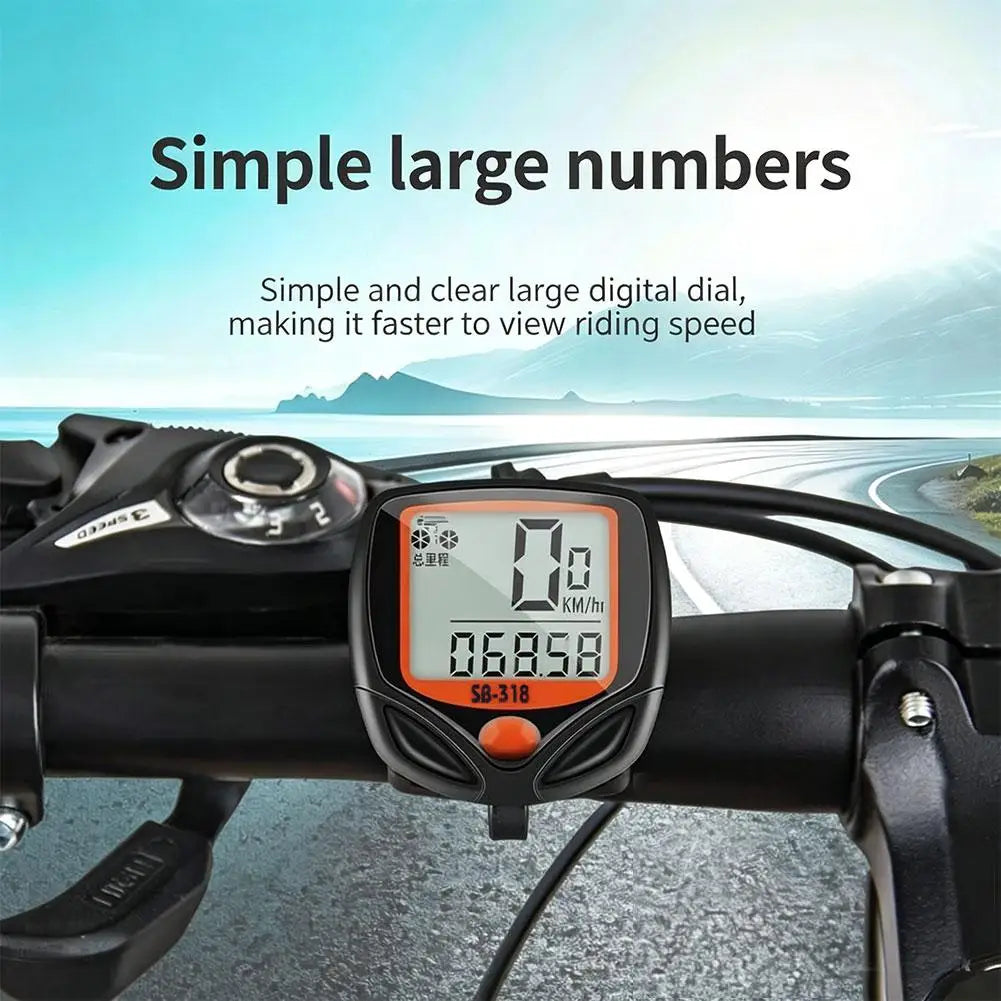 Waterproof Bicycle Digital Speedometer – Large LCD Bike Computer Bike Speedometer Zpaxo