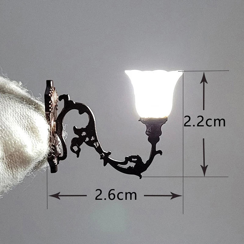 1 12 Dollhouse Decor Wall Lamp Model Garden Yard Chandelier Sand Zpaxo