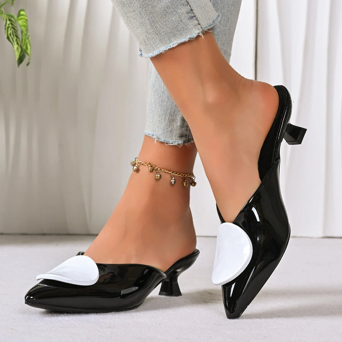 Luxury Women Sandals Pointed Toe Heeled Sandals High Heels Mules Shoes Elegant Party Slippers 2025 Summer Designer Shoes Women Zpaxo