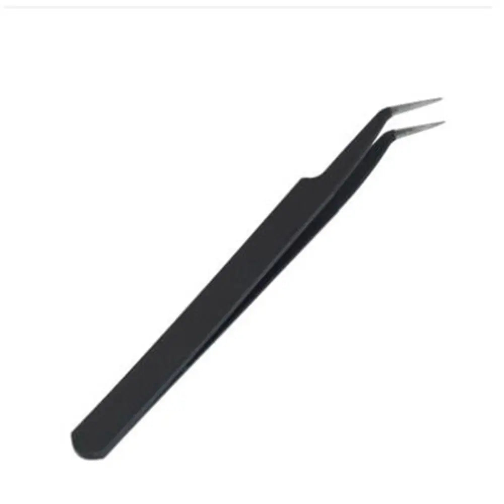 Straight Tweezers Curved Stainless Steel Eyelash Curler Black Eye Zpaxo Default Title