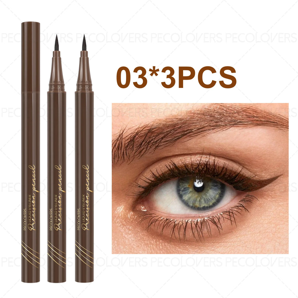 3PCS/Set Ultra-fine Liquid Eyeliner, Waterproof and Sweat-proof, Anti-smudge, Quick-drying, Smooth Formula, Precise Drawing Zpaxo 03x3pcs