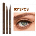 3PCS/Set Ultra-fine Liquid Eyeliner, Waterproof and Sweat-proof, Anti-smudge, Quick-drying, Smooth Formula, Precise Drawing Zpaxo 03x3pcs