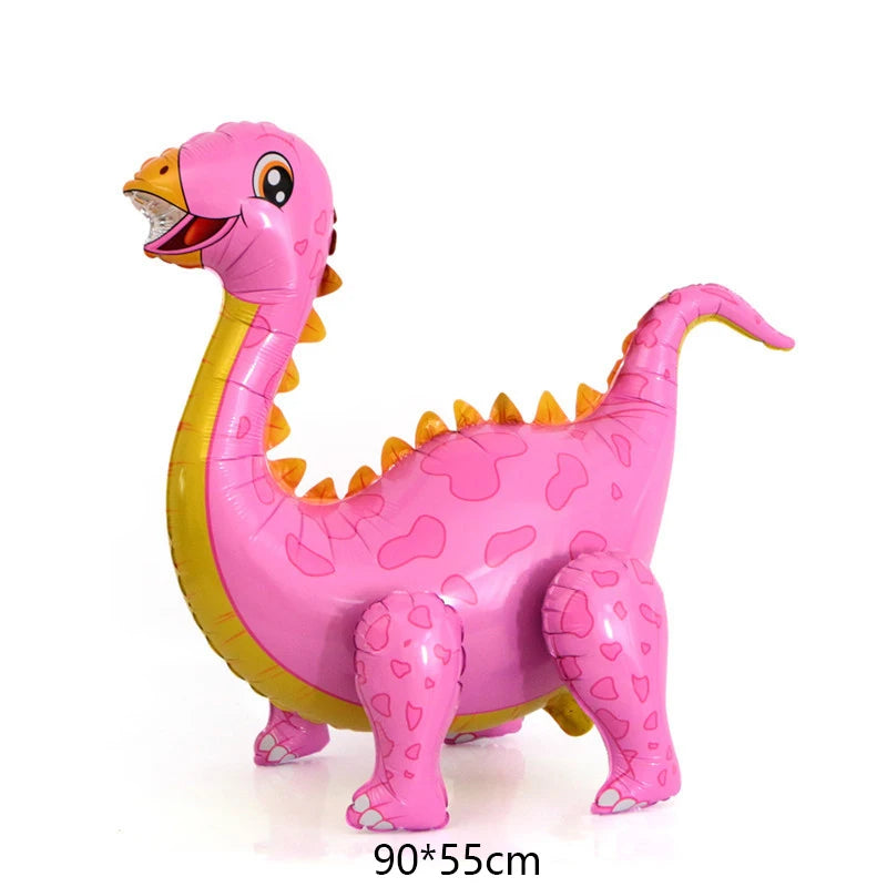 4D Giant Walking Dinosaur Foil Balloons Jungle Animal Childrens