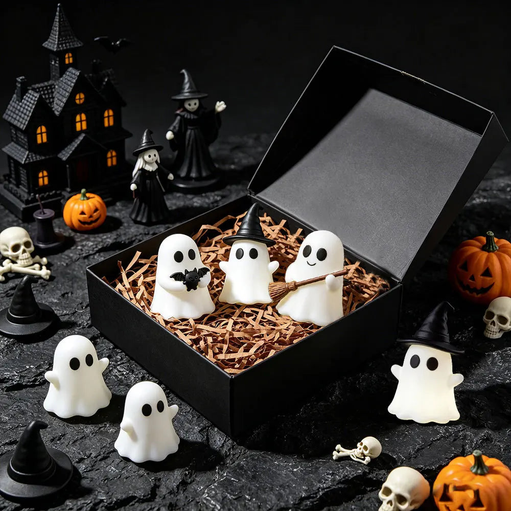 Glow-in-the-dark Mini Ghost Figurine Halloween Creative Decoration