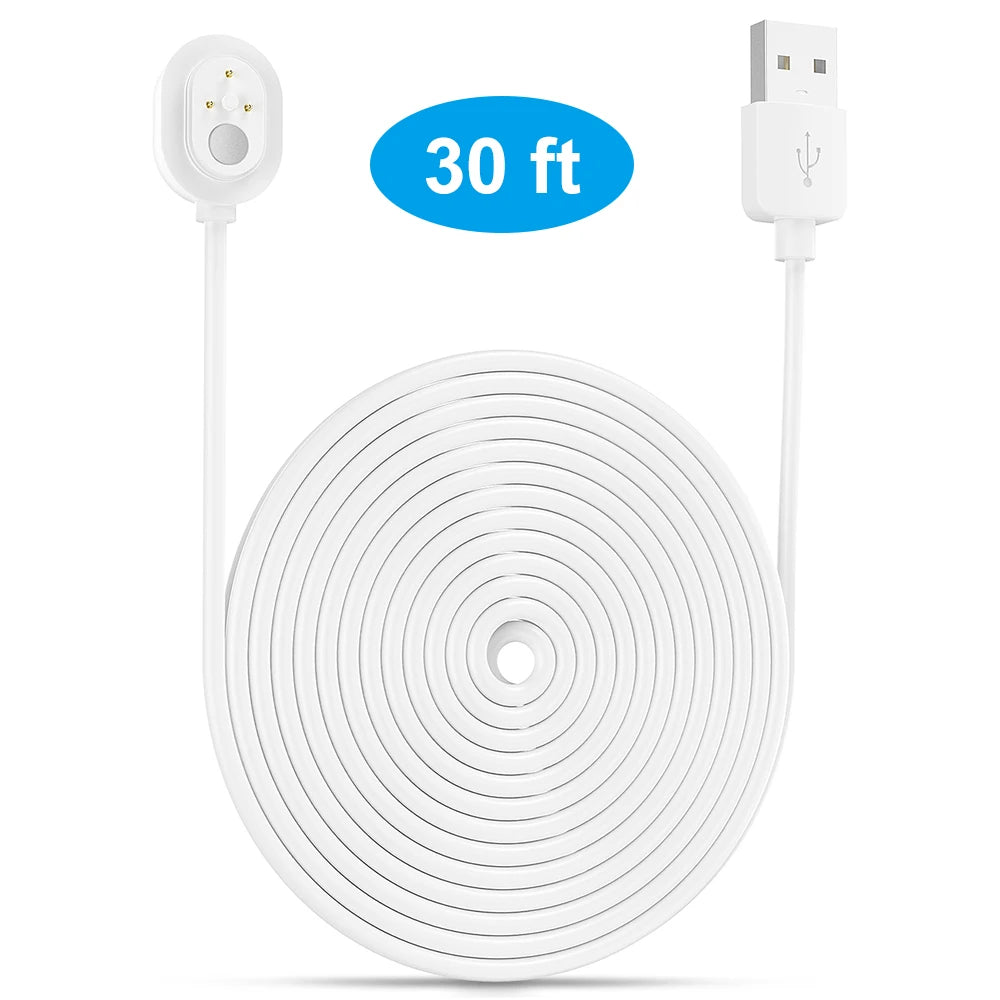 Power Cord for Arlo Ultra 4K UHD Magnetic Chanrging Cable Waterproof Charger Without Plug for Indoor and Outdoor Use 6M/9M 1pcs Zpaxo