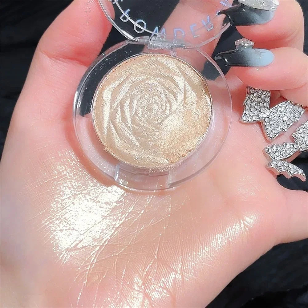 3D Rose Highlighter Makeup Palette Face Contour Bronzer Shimmer Zpaxo