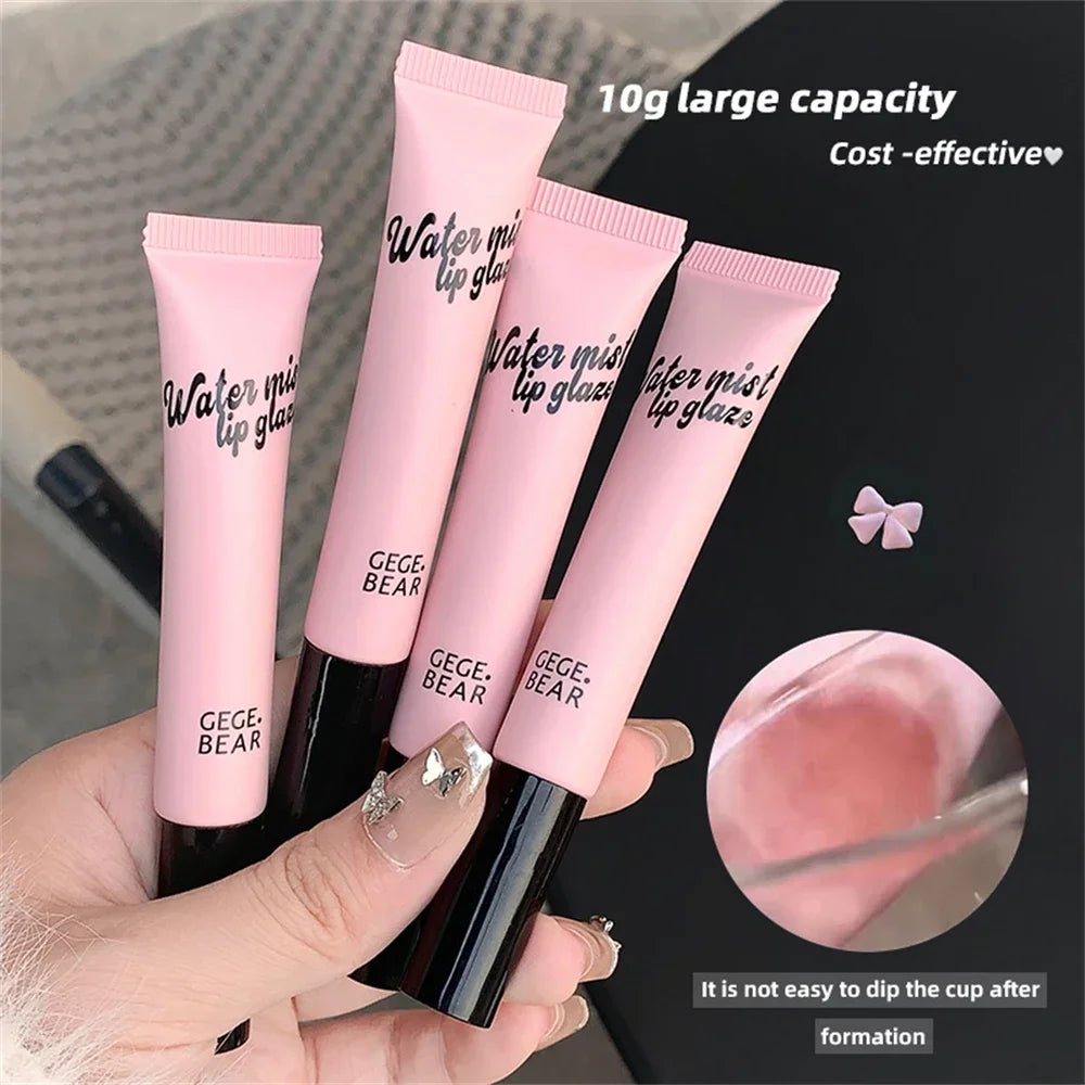 Velvet Matte Liquid Lipstick Water Turn Mist Lip Gloss Moisturizing Creamy Soft Liquid Blush Lip Tube Makeup With Plush Head Zpaxo