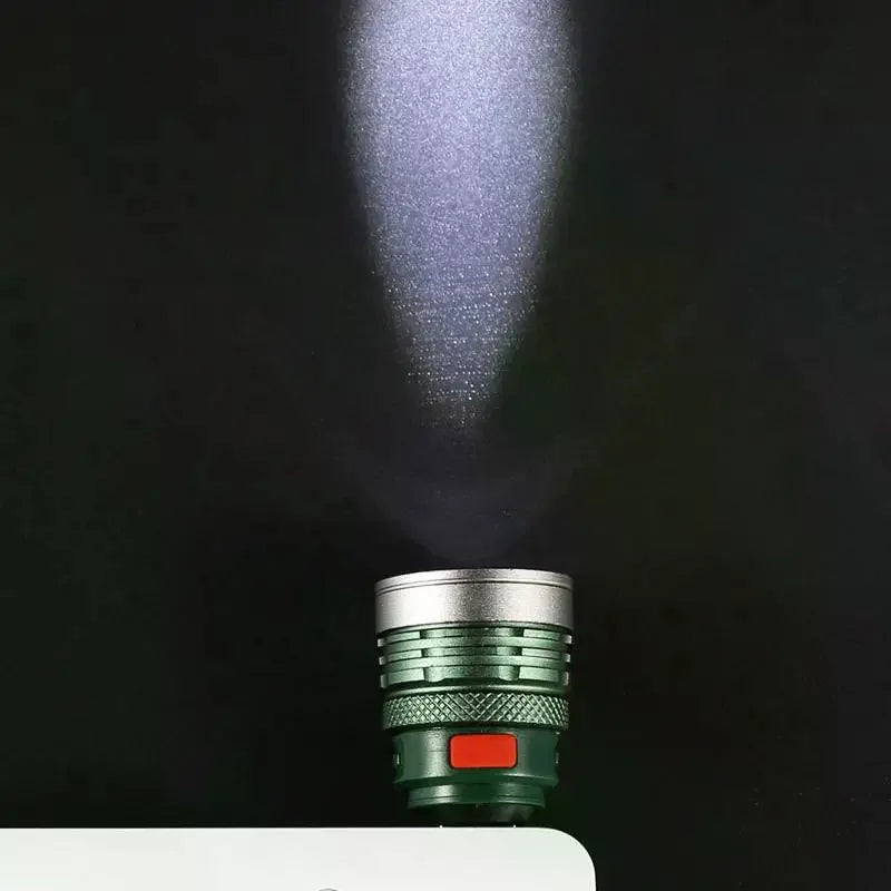 Mini Zoomable Pocket Torch Lamp USB Handy 3W Powerful LED Flashlight Max Beam Range Up To 50m Aluminium Alloy For Camping Hiking Zpaxo