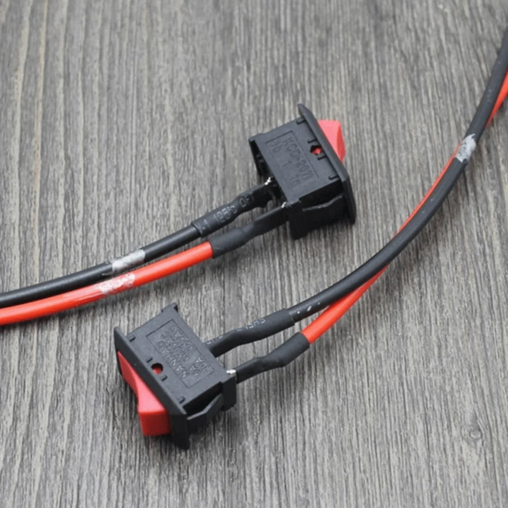 OFF Mini Rocker Switch 2 3 Pin Pre-wired Toggle Terminal 12 Volt DC Zpaxo