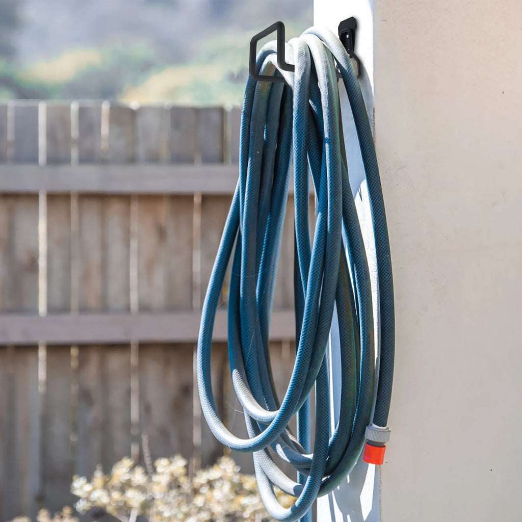 Metal Hose Holder Wall Mounted Garden Water Hose Holder Heavy Duty Hanger Garage Hose Hook Sturdy Storage Bracket Pipe Reel Rack Zpaxo