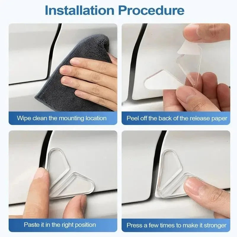 Car Door Corner Protectors Anti-Scratch PVC Covers 4-Pack Door Corner Protector Zpaxo