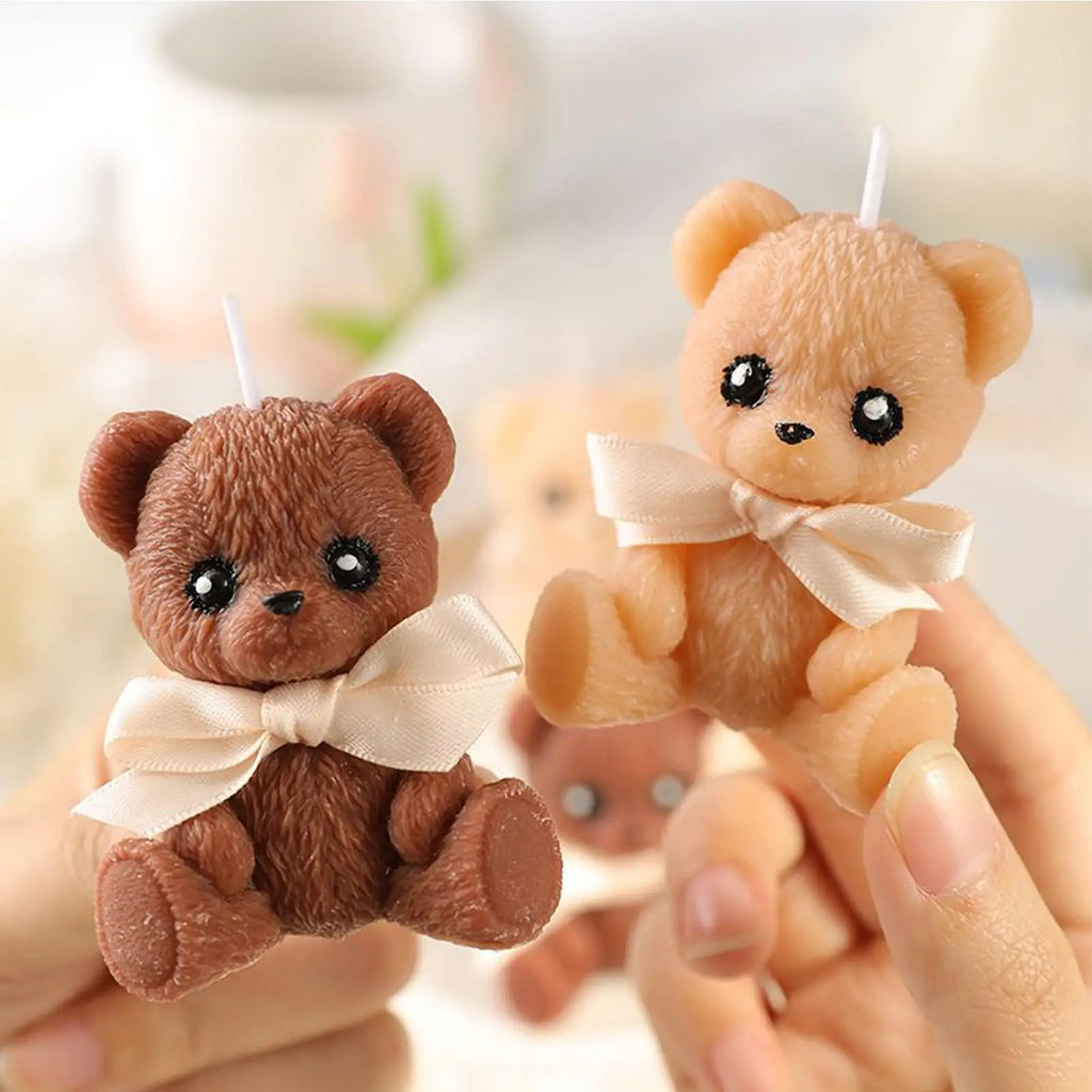 Bear Shaped Candle Scented Aesthetic Cute Decorative Soy Wax Memorial