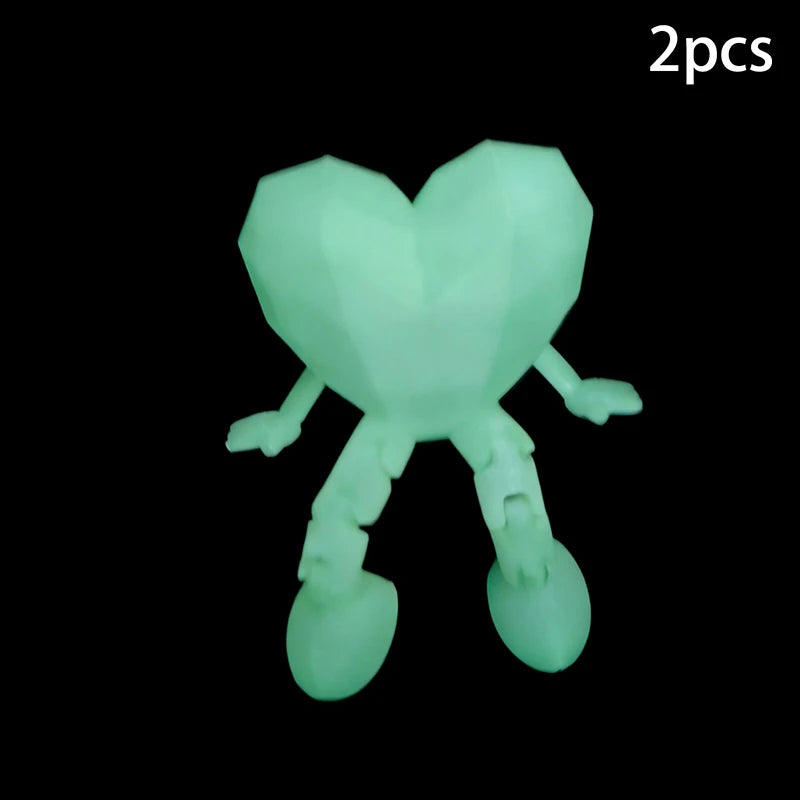 For Home Creative Valentine Love Gift Happy Valentine's Day Party Decor 2026 Valentine's Day Heart Joint Miniature Figurine Doll Zpaxo Luminous 2pcs