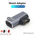 Charger Adapter Type C/IOS/Micro Usb for Garmin Fenix 7/7S/7X/6/6S/6X Forerunner 745 955 945 Smartwatch Charging Cable Converter Zpaxo IOS Side bend