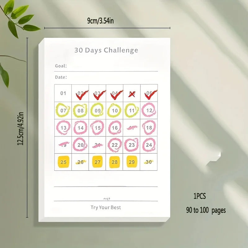 Minimalist Productivity Planner Habit Tracker Self-adhesive Daily