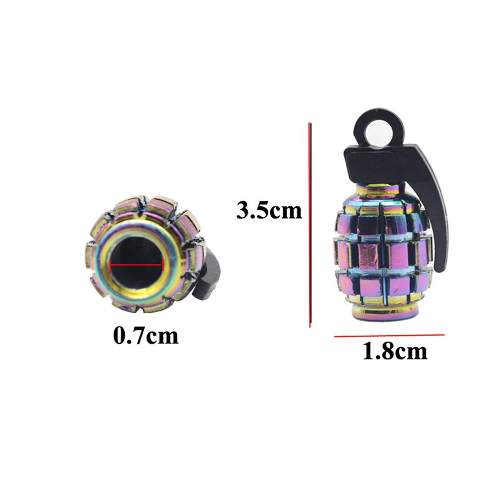 4-Pack Colorful Aluminum Tire Valve Stem Caps – Universal Fit
