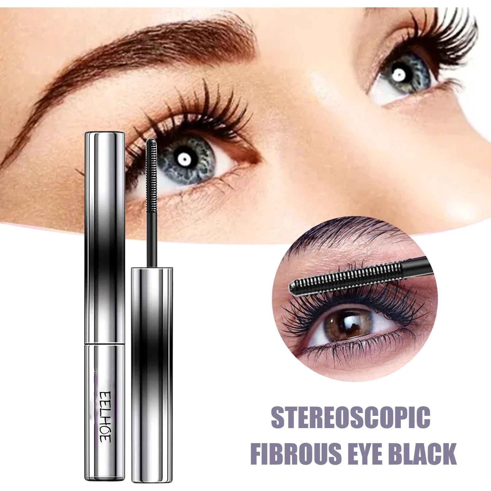 Eelhoe Waterproof Curling Mascara – Lengthening & Thickening Waterproof Mascara Zpaxo
