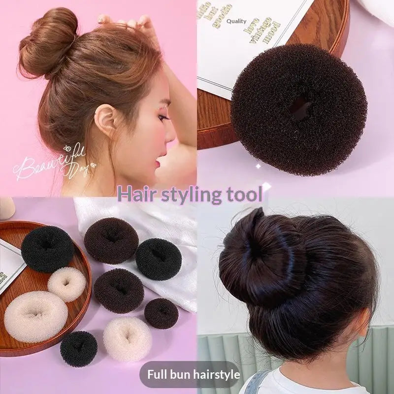 Foam Sponge Donut Hair Bun Maker 3 Colors Lightweight Clip Women Zpaxo