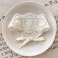 Korean Lace Headband Baby White Flower Embroidered Hair Band Sweet