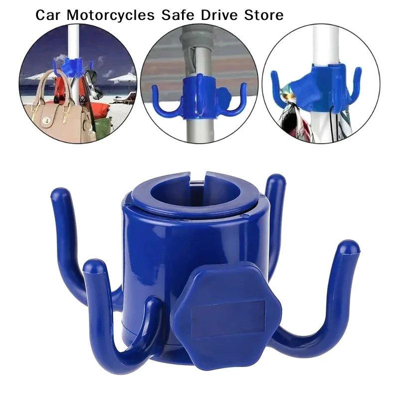 Portable Outdoor Beach Umbrella Hooks Hanger Versatile Space-saving