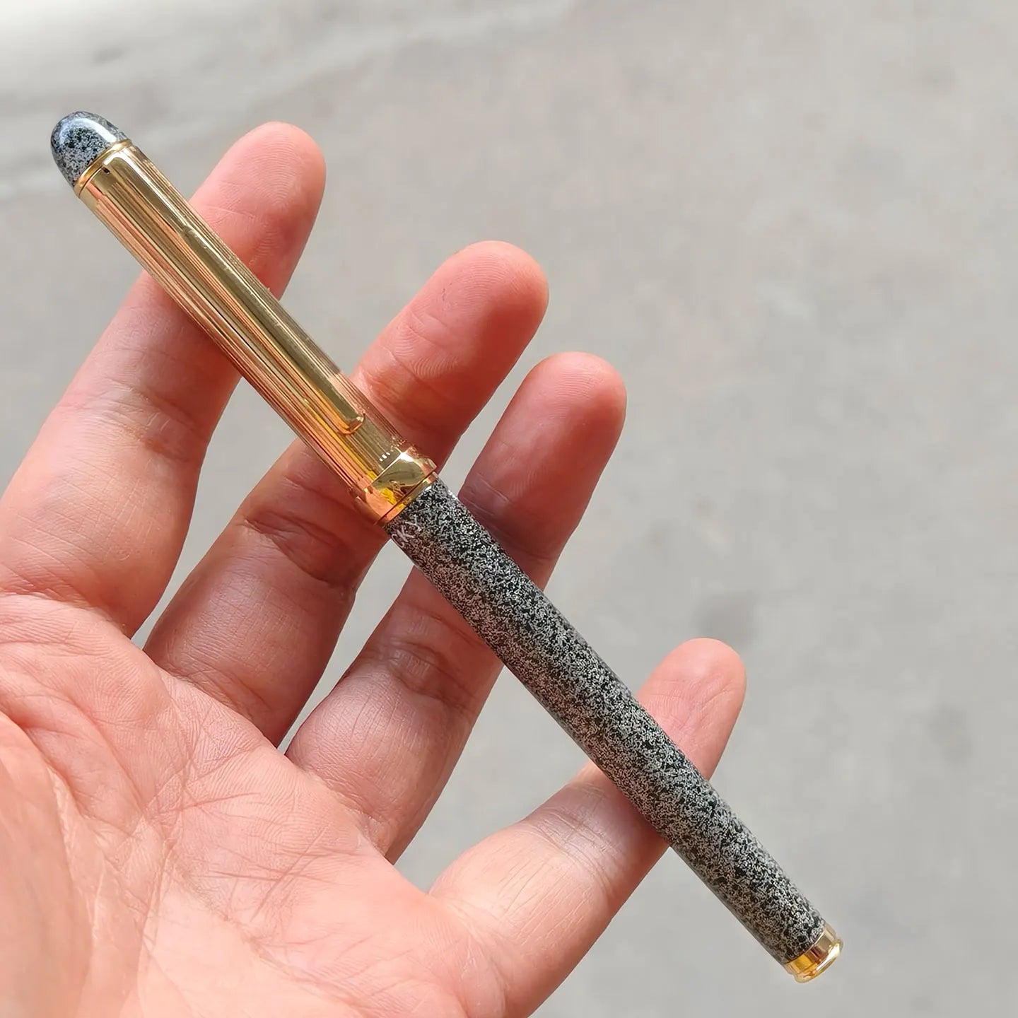 Old Stock Rare Yongsheng 524 Fountain Pen Metal Rod Marble Pattern Writing Office Stationery Collection Nostalgia NIB 0.5MM Zpaxo