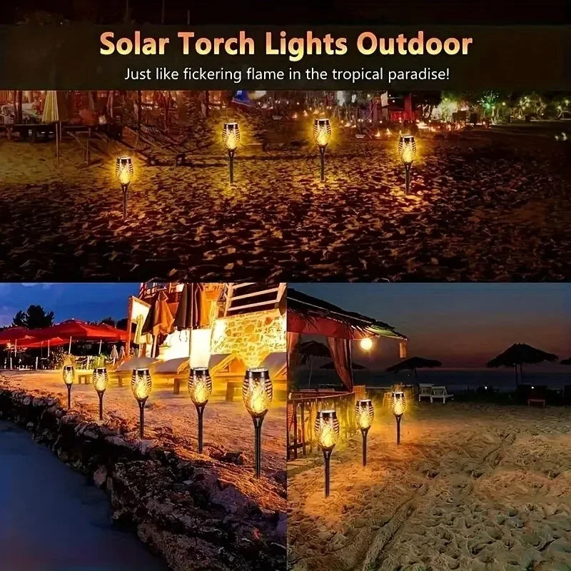 12 LED Solar Flame Torch Light – Flickering Garden Path Lamp Solar Garden Light Zpaxo