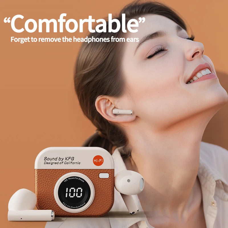 Wireless Bluetooth Headphones LED Digital Display 24 Hours Endurance