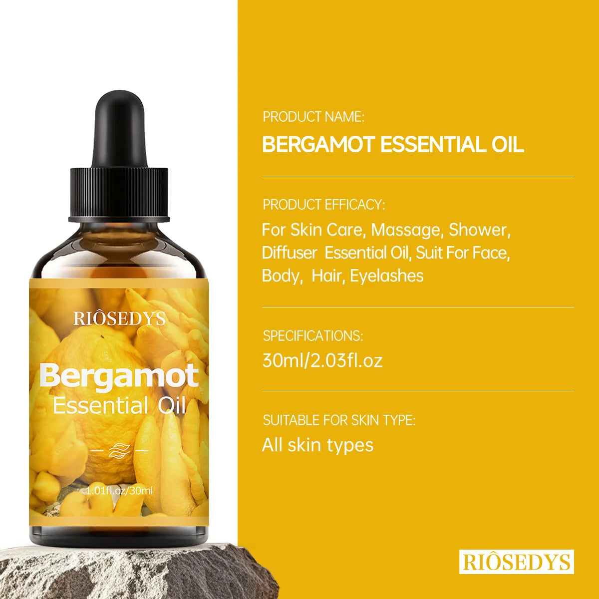 Bergamot essential oil, a premium perfume formula, suitable for body massage and hair care, and aromatherapy. Zpaxo