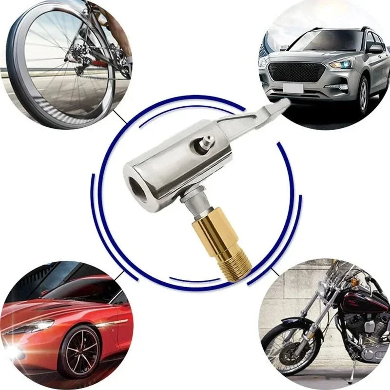 90° Lock-On Tire Inflator Chuck – Zinc Alloy Air Valve Adapter