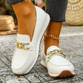 Women Sneakers Luxury Metal Lightweight Loafers Women Comfortable Non Slip Sneakers Woman Spring Autumn Plus Size Flat Shoes Zpaxo Beige 38