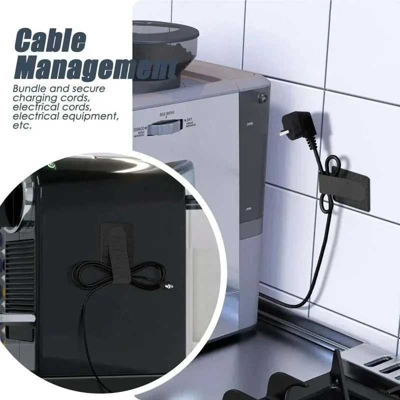 Reusable Cable Ties Fastening Wire Organizer Cord Rope Holder Self Adhesive Adjustable Cord Organizer Straps Desk Management Zpaxo