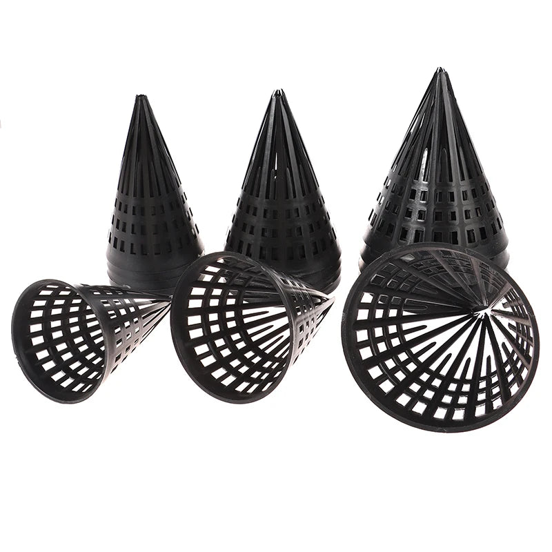 5Pcs Tapered Inlet Fishing Net Finless Eel Loach Trap Fishing Cage Lid Durable Plastic Tackle Cage Lid Black Fishing Accessories Zpaxo