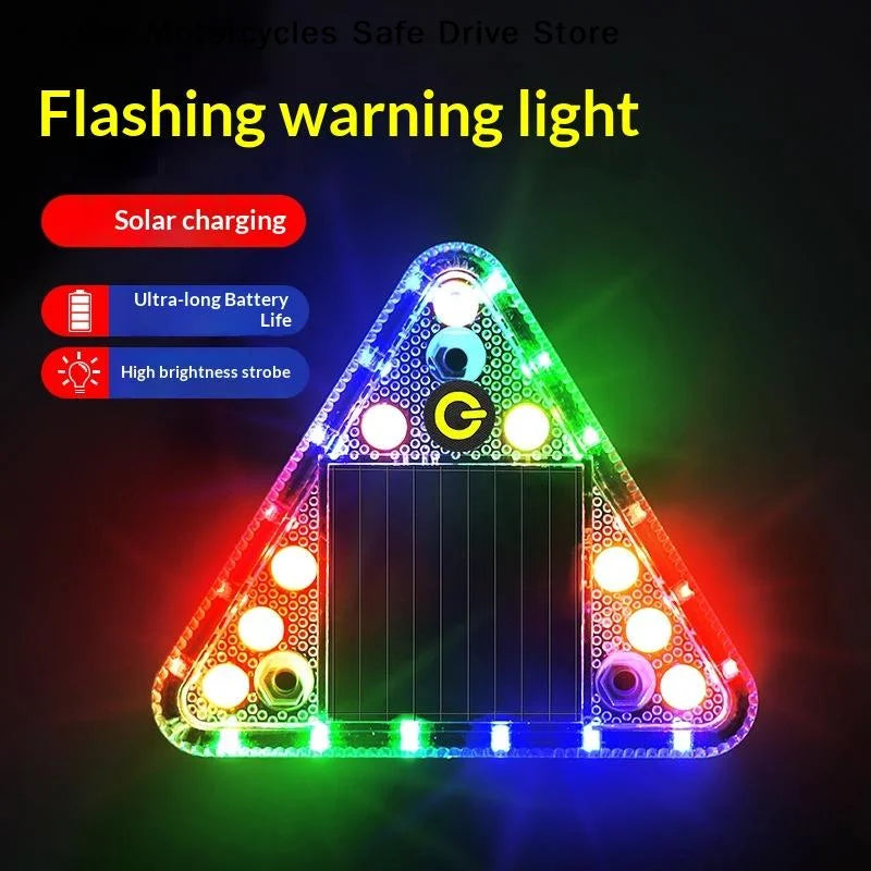 LED Solar Warning Light Anti Collision Truck Tail Flashing Magnetic