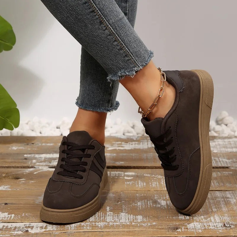 2025 Women's Thick Soled Sport Shoes Flats Ladies Mixed Colors Zpaxo