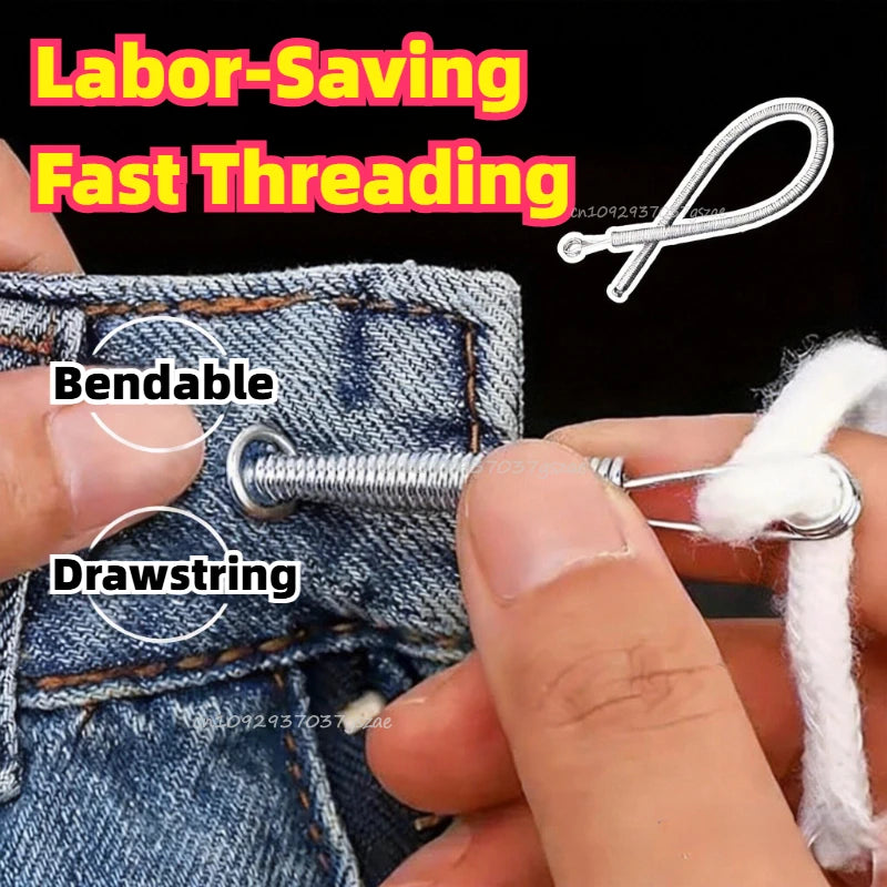 Drawstring Fastener Bendable Spring Drawstring Waist Clip The Drawstring with The Clasp Multi-functional DIY Sewing Tools Zpaxo
