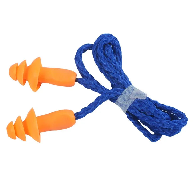 Noise Cancelling Ear Plugs Silicone Corded Ears Protector Reusable Zpaxo 1Pair