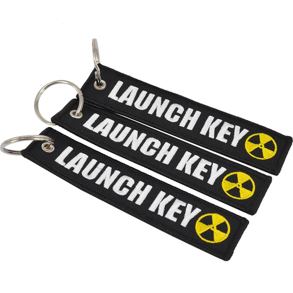 Motorcycle "Real Men Like Curves" Embroidery Keychain