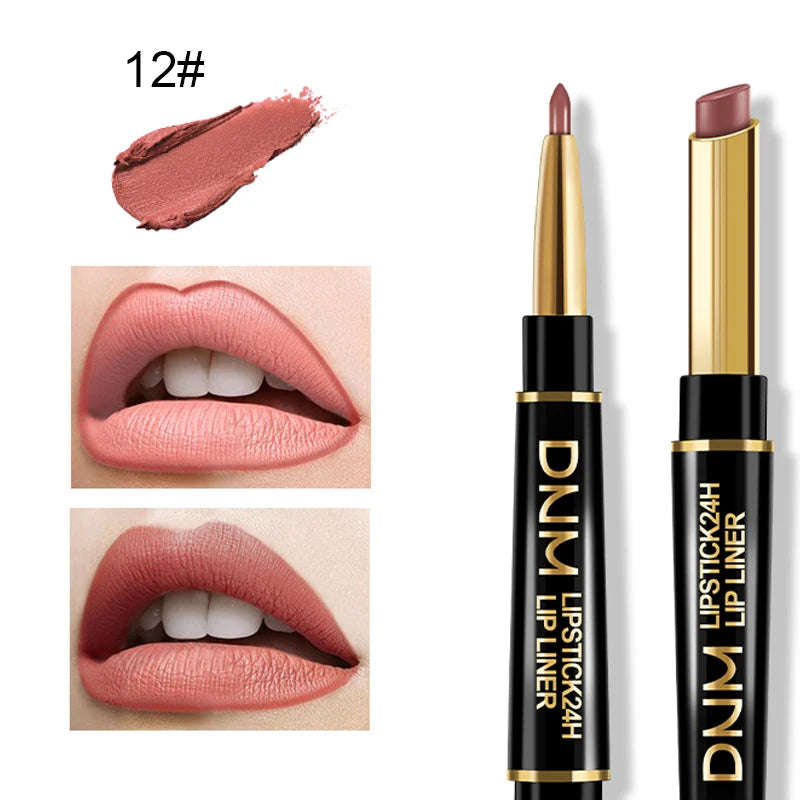 1 Non-stick Cup Long Lasting Lipstick Lip Liner Waterproof Matte Lips Zpaxo 12 1PCS