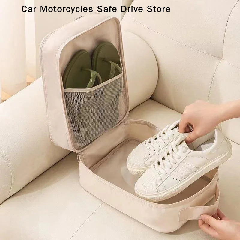 M1Pcs Travel Shoe Bag Storage Washed Diagonal Breathable Mesh