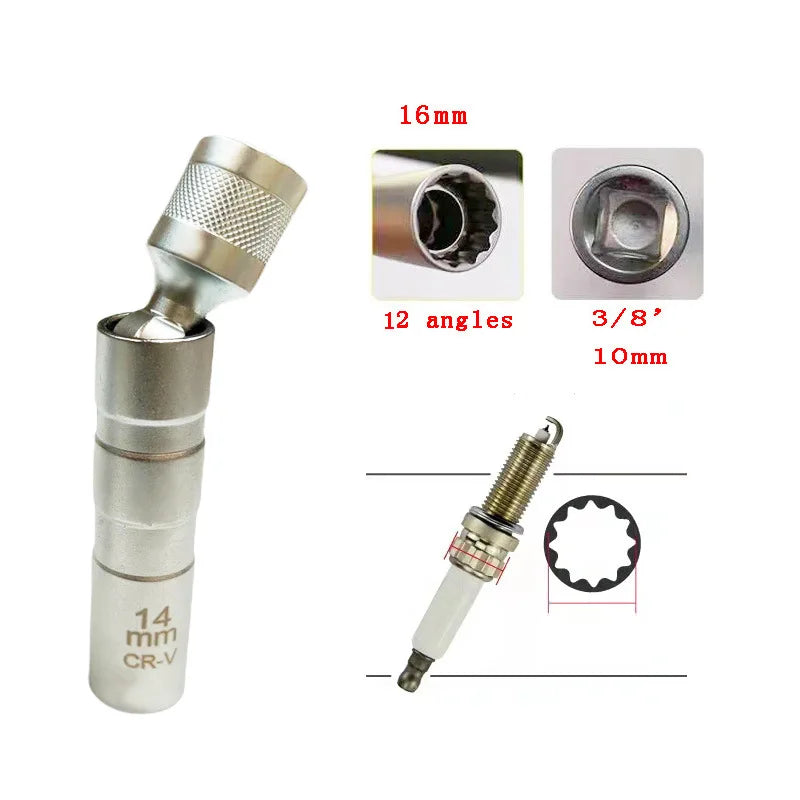 Magnetic Spark Plug Socket 14mm 16mm – Thin Wall 12-Point Wrench