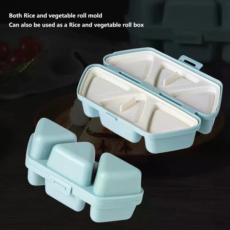 For Kids Sushi Making Kit 6 In 1 Trilater Form For Rice Ball Sushi Mould Sushi Bento Box Kitchen Party Supply Mold Zpaxo